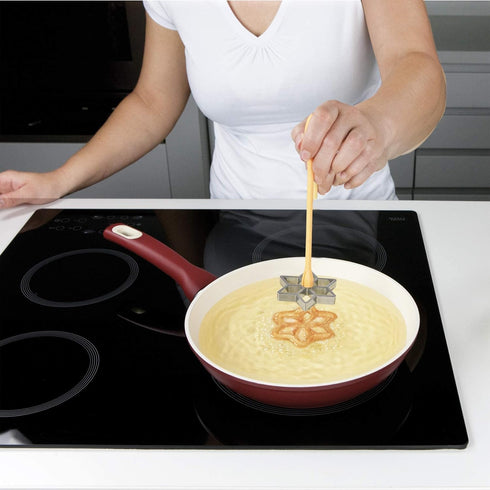 Tescoma 630048.00 Rosette Waffle Iron, with 4 Shapes, Rosette Waffle Maker...