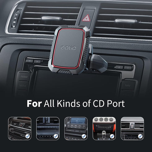 OQTIQ Magnetic CD Phone Car Mount for Car CD Player, Built-in 6 Strong Magnets, Compatible with Samsung Galaxy, LG, and More, Secure Mounting with...