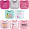 The Peanutshell Baby Girl Terry Bib Set of 8-100% Cotton, Soft, Absorbent Baby Bibs, Toddler Girl Set, Newborn & Infant Bib - Pink...
