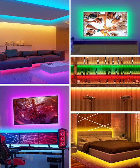 TV LED Backlight,13.1FT LED Lights for TV 43-55 inch,LED Lights That Sync with TV,Music Sync TV LED Lights,TV Lights Behind TV Backlight with Remo...