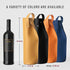 Leather Wine Tote Bag - Blue Wine Bottle Gift Bag Champagne Tote Carrier for Wine Lovers...