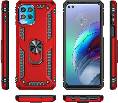 Jielangxin Keji Case for Motorola Moto G100 Case Cover,with Rotating Bracket Case for Motorola Moto Edge S/Moto G100 XT2125-4 Case Cover Red...