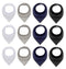 Maiwa Black White Cotton Bandana Snap Drool Bibs for Baby Girls Boys for Drooling eating Teething for 12 Pack...
