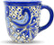 Talavera Mug - Hand Painted Mexican Coffee Mug - Authentic Mexican Decor - Blue and White - Taza Mexicana Azul Blanco...
