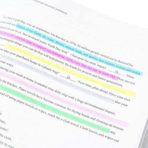 Translucent Book Tabs,Repositionable Strip Sticky Tabs, Book Markers for Reading, Small Sticky Notes, and Complete Book Annotation Supplies - Idea...