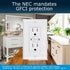 GFC2301 Duplex Self-Test Tamper and Weather Resistant GFCI Outlets with Wall Plate, TR/WR GFCI Outlets, 15 Amp 120V AC, White, UL Listed, 1 Pack...