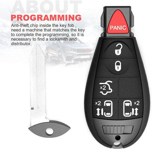 VOFONO Keyless Entry Remote Key Fob Compatible with 08-16 Chrysler Town and Country 08-14 Dodge Grand Caravan 11-14 Dodge Durango Replacement for ...