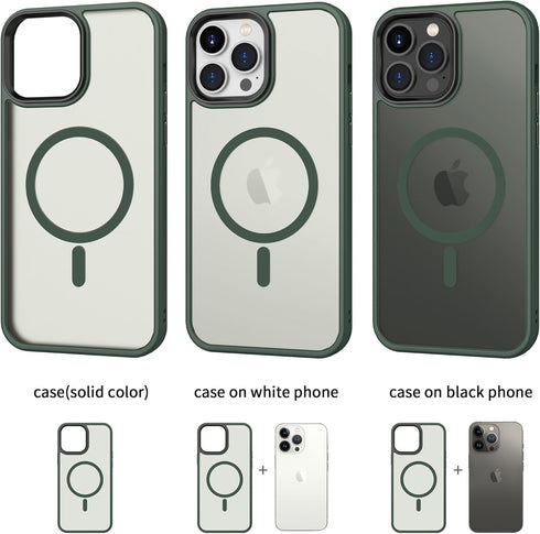 CACOE Magnetic Case for iPhone 13 Pro 6.1 inch-Compatible with MagSafe & Magnetic Car Phone Mount,Anti-Fingerprint TPU Thin Phone Cases Cover Prot...