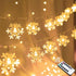 Christmas Snowflake String Lights, 20 FT 40 LED Warm White Battery Operated Fairy Lights with Remote Timer - Bedroom Room Indoor Xmas Tree Decorat...