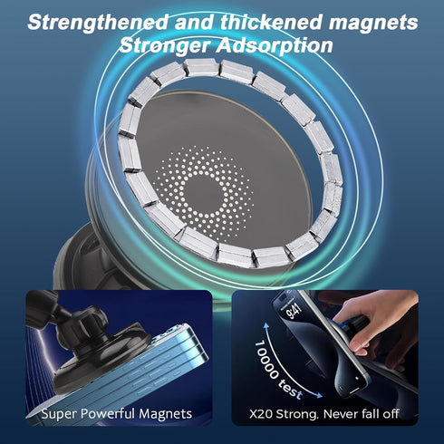 for MagSafe Car Mount Charger, 15W Fast Charging LED Magnetic Wireless Car Charger for iPhone 15 Pro Max Plus Mini/14/13/12...