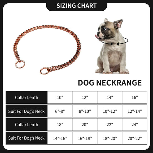Stainless Steel P Chock Metal Chain -JYHY Dog Necklace Collars Walking Training Pet Supplies for Small Medium Large Dogs (20" (Neck Fits 16"-18"),...