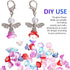 VILLCASE 100pcs Glass Flower Beads, Colorful Glaze Trumpet Flower Crystal Loose Beads, Translucent Bell Flower Spacer Beads with Hole for Jewelry ...
