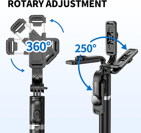 Selfie Stick Tripod, All in One Extendable & Portable Selfie Stick with Wireless Remote Compatible with iPhone 14 13 12 11 pro Xs Max Xr X 8 7, Ga...