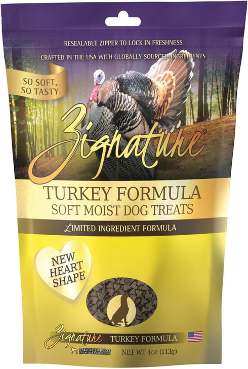 Zignature Turkey Soft Moist Treats for Dogs...
