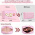 Preppy Makeup Bag, Personalized with Initial Letter, PU Leather Outside, Polyester Lining, Gold Zipper, Large Capacity, 8.3x5.1x3.5 Inch, Perfect ...