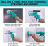 4 in 1 Window Cleaning Kit, Window Vacuum Squeegee Cordless, Window Cleaner Tool with Spray/Brush Cleaner/Wipe Multihead Cleaning Brush for Shower...