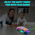 Light Up Transparent Car Toy - Fun and Interactive Electric Car Toy for Kids- Music Car with LED - Colorful Moving Gears -Tummy Time Crawling Baby...