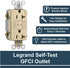 Legrand radiant 2097ICCD12 20 Amp GFCI Self Test Decorator Duplex Outlet, Ivory (1 Count)......