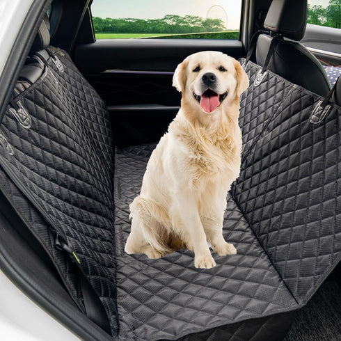 Dog Car Seat Cover for Back Seat 100% Waterproof Dog Hammock for Cars 600D Heavy Duty Scratch Proof Nonslip Durable Pet Dog Seat Cover for Car Tru...