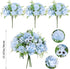 Nubry 3pcs Artificial Flowers Bouquet Fake Peony Silk Hydrangea Wildflowers Arrangements with Stems for Wedding Home Centerpieces Decor (Light Blu...