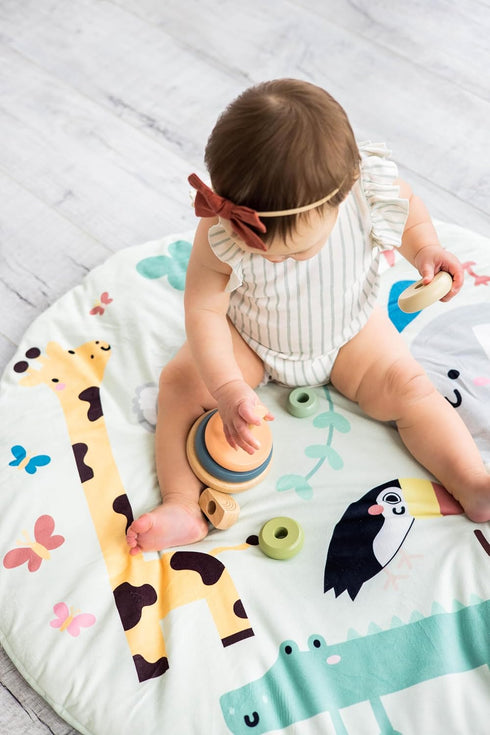 Pearhead Wooden Stacking Rainbow Toy, Baby and Toddler Ages 12+ Months Montessori Toy, Interactive Stackable Rings Learning Toy, Baby Girl or Baby...