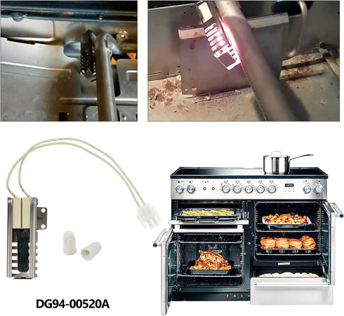 DG94-00520A Gas Range Oven Flat Igniter Oven Igniter for Samsung Gas Stove NX58F5500SS,NX58H5600SS,NX58h9500WS,Replaceable WB13K21 2692271 AP55779...