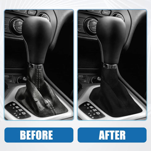 Car Shift Boot Cover Universal Gear Shift Knob Boot Dust Cover Suede Black...
