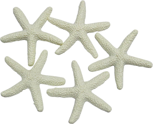 LJY 25 Pieces Beige Resin Pencil Finger Starfish for Wedding Decor, Home Decor and Craft Project, 2.3 Inches...