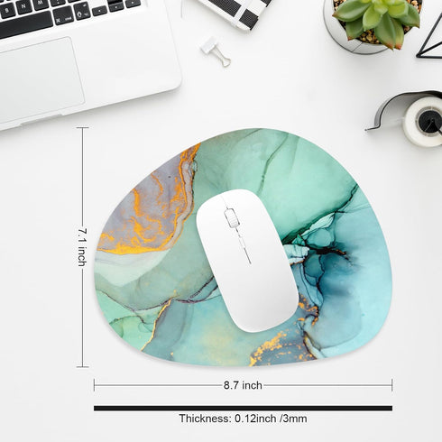 Mouse Pad, Premium-Textured Oval Computer Mousepad, 8.7" x 7.1" Thick 3mm Anti-Slip Waterproof Rubber Mouse Mat, Cute Mouse Pad for Office, Home, ...