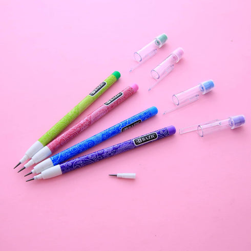 BAZIC Multi Point Pencil Paisley w/Latex Free Eraser, Non-Sharpening Multipoint Pencils Smooth Write for Drafting Drawing Sketching (8/Pack), 1-Pa...