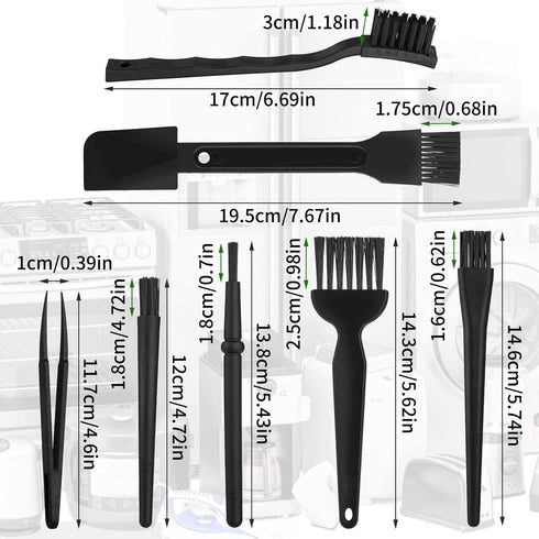 Keyboard Brush, Small Portable Cleaning Brush Kit for Computer PC Keyboard Laptop Electronics Camera Anti Static Brushes (Black, Set of 7)...