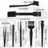 Keyboard Brush, Small Portable Cleaning Brush Kit for Computer PC Keyboard Laptop Electronics Camera Anti Static Brushes (Black, Set of 7)...