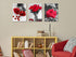 Ardemy Red Rose Canvas Wall Art Flowers Pictures Bathroom Decor, Black White Florals Painting Modern Romantic Framed for Bedroom Living Room Dinni...