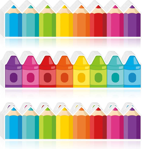 59ft Bulletin Board Border Decorations Self Adhesive Pencil Crayons Borders Classroom Bulletin Wall Window Door Decor.(Pencil Crayons 60)...