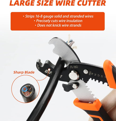 Multi Tool, Wire Stripper, Wire Cutters, Crimper Tool , Multi-Purpose Electrician Tool is 7-Inch Long multifunctional scissors...