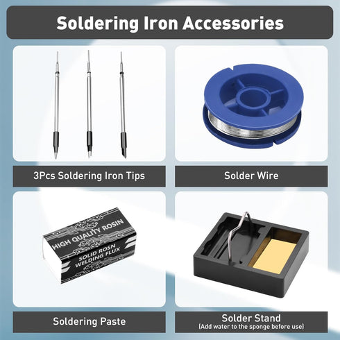 Mini Cordless Soldering Iron Kit, USB Rechargeable Portable Cordless Soldering Iron, LCD Digital Adjustable Temperature Soldering Gun Thermostatic...