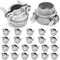 24pcs 1/2Inch Clamp Type Cable Connectors for Metallic Conduit Protect Cables Silver-Zinc...