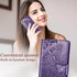 Wallet Case for iPhone SE 2020/SE 2022/iPhone 8/iPhone 7,Women Butterfly Embossed PU Leather Stand Card Slots Wrist Strap Flip Folio Cover for iPh...