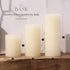 BASK Mottled Pillar Candles - Unscented Ivory Pillar Candles Set of 3 - Dripless, Smokeless for All Occasions...