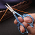 Sewing Embroidery Scissors with Sheath, 4.7in Sharp Tip Craft Crochet Scissor for Needlework Cross Stitch Threading Handicraft DIY Tool, Cute Blue...