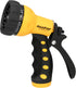 AQUASTAR 7-Pattern Rear Trigger Nozzle(Yellow), Spayer Nozzle, Hose Watering Nozzle, Lawns&Garden, Hose Nozzle Spryer, Adjustable 7 watering patte...