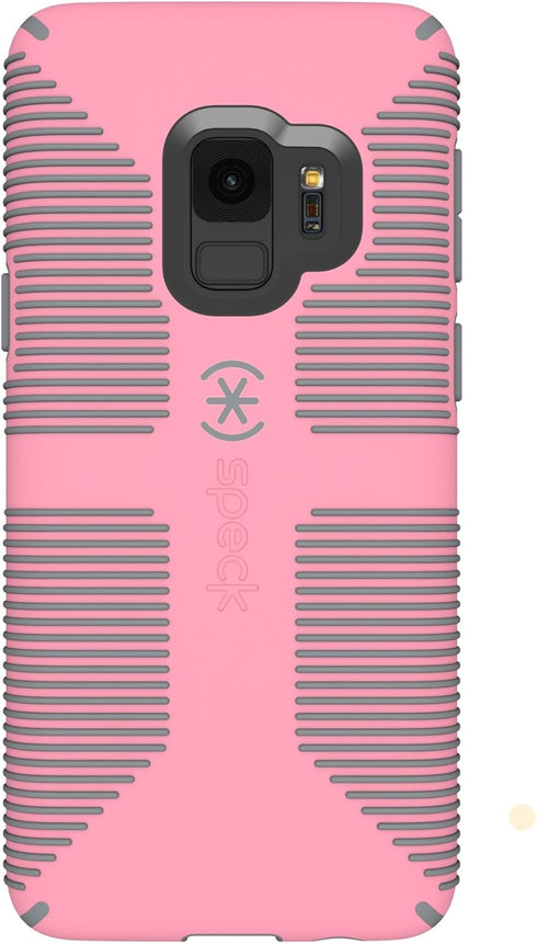 Speck Products Compatible Phone Case for Samsung Galaxy S9, Candyshell Grip Case, Island Pink/Gravel Grey...
