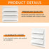 Beaquicy 6'' Louvered Dryer Vent Cover for Exterior Wall Vent Hood Outlet(Total Unit Size 8 x 8 Inches)