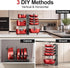 MUDEELA Pots and Pans Organizer Rack under Cabinet, 8-Tier Kitchen Organizers and Storage Pot Racks, Adjustable Pot Organizers inside Cabinet with...