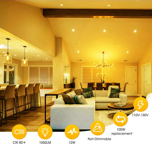 PAR30 Yellow LED Bug Light Bulb Outdoor, 100W Equivalent, 12W LED Flood Light Bulb, E26 Base Yellow LED Security Lights for Porch Lights, Hallway ...