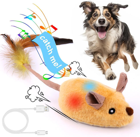 Interactive Dog Toys Mouse Yellow...