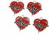 30PCS 21x20mm Enamel Red Heartbeat Charms Love Heart Pendant for Jewelry Necklace Bracelet Earrings DIY Making Accessories...