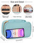 Relavel Small Makeup Bag, Travel Makeup Organizer, 2 layers Cosmetic Bag with Makeup Brush Holder, Compact Makeup Pouch for Women, Waterproof Toil...