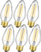 Leools E26 Vintage Edison Bulbs 8W Dimmable LED Bulbs Soft White 3000K 800lm 120V AC E26 Medium Base Light Bulbs for Pendant Light Fixture?6 Pack...
