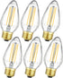 Leools E26 Vintage Edison Bulbs 8W Dimmable LED Bulbs Soft White 3000K 800lm 120V AC E26 Medium Base Light Bulbs for Pendant Light Fixture?6 Pack...